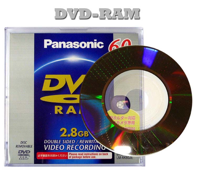 Vypalovací médium DVD-RAM z kamer Panasonic a Hitachi Vypalovací médium DVD-RAM z kamer Panasonic a Hitachi