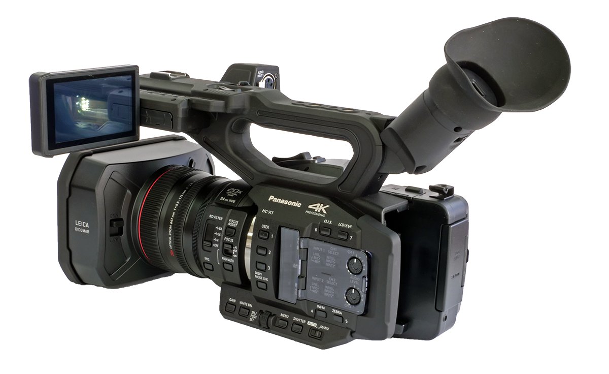 Videokamera Panasonic HC-X1 v zadní perspektivě... Videokamera Panasonic HC-X1 v zadní perspektivě...