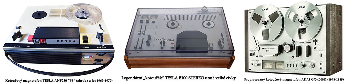 Trojice z mnoha modelů kotoučových magnetofonů... Trojice z mnoha modelů kotoučových magnetofonů...