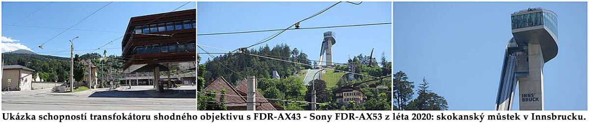 Rozsah transfokátoru shodného objektivu Sony FDR-AX53 Rozsah transfokátoru shodného objektivu Sony FDR-AX53