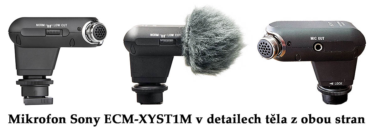 Mikrofon Sony ECM-XYST1M v detailech z obou stran... Mikrofon Sony ECM-XYST1M v detailech z obou stran...