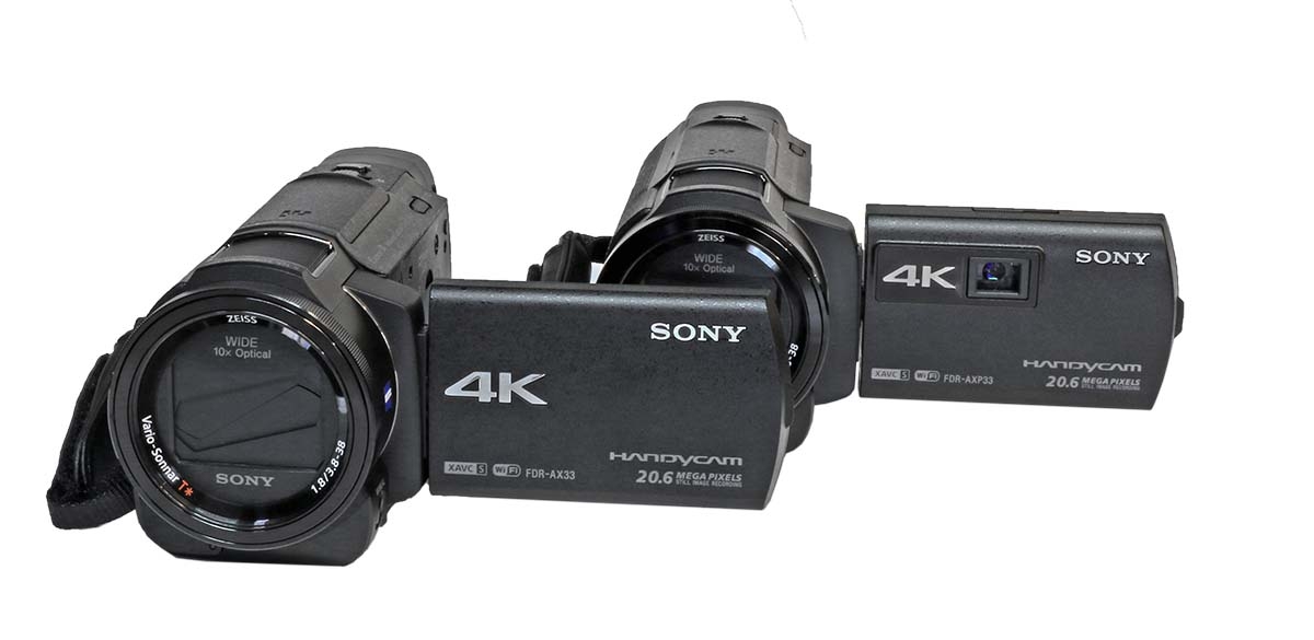 Sony HDR-AXP33 vedle AX33 bez P... Sony HDR-AXP33 vedle AX33 bez P...