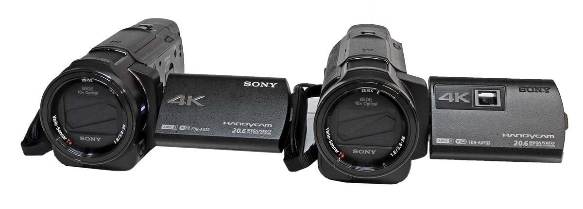 Sony HDR-AXP33 vedle AX33 bez P... Sony HDR-AXP33 vedle AX33 bez P...