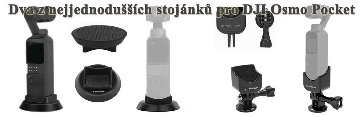 Dvojice jednoduchých stojánků pro DJI Osmo Pocket Dvojice jednoduchých stojánků pro DJI Osmo Pocket