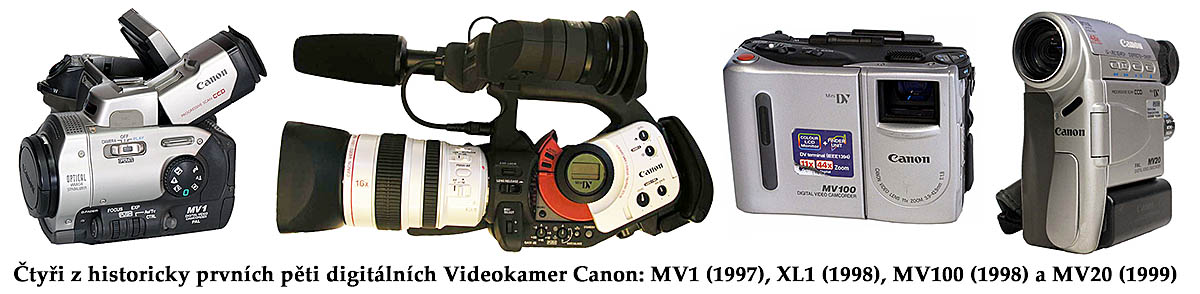 Čtyři z historicky prvních pěti digitálů firmy Canon... Čtyři z historicky prvních pěti digitálů firmy Canon...