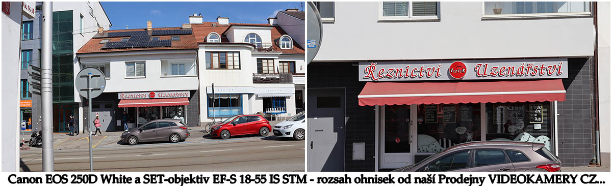 Rozsah ohnisek setového skla 18-55 IS STM na 250DW Rozsah ohnisek setového skla 18-55 IS STM na 250DW