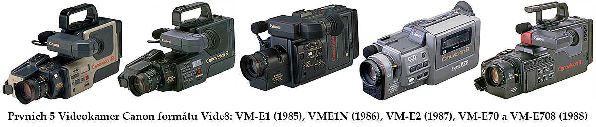 Prvních 5 Videokamer Canon formátu Video8 v historii Prvních 5 Videokamer Canon formátu Video8 v historii