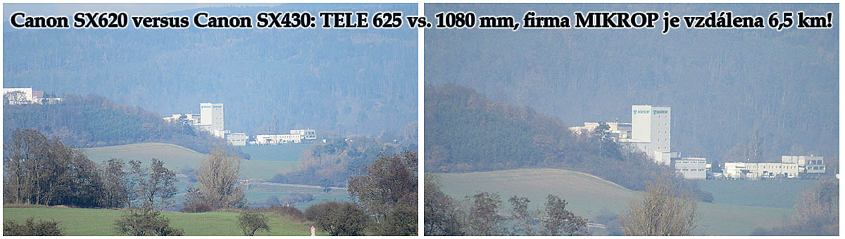 Canon SX620 vs. SX430: srovnání TELE u objektivů... Canon SX620 vs. SX430: srovnání TELE u objektivů...