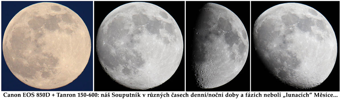 Canon EOS 850D a Tamron 150-600: čtyři snímky Měsíce Canon EOS 850D a Tamron 150-600: čtyři snímky Měsíce