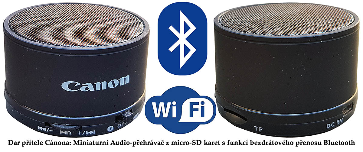 Canon - miniaturní BT-reproduktor s přehráváním MP3 Canon - miniaturní BT-reproduktor s přehráváním MP3