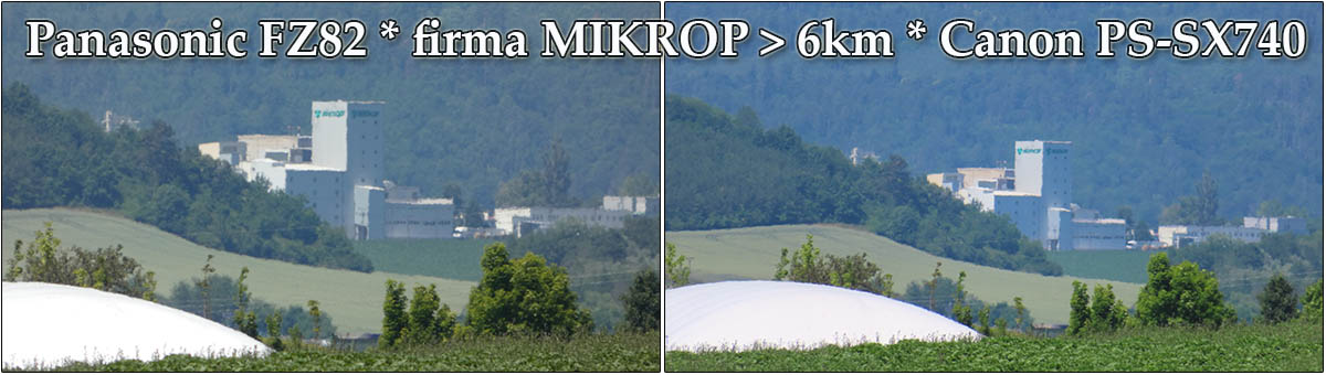 Názorné srovnání snímků z Fotoaparátů na 6 kilometrů Názorné srovnání snímků z Fotoaparátů na 6 kilometrů