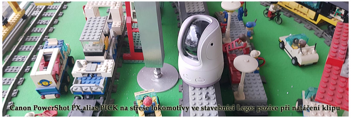 Poloha testované kamerky Canon PX ve stavebnici Lego Poloha testované kamerky Canon PX ve stavebnici Lego