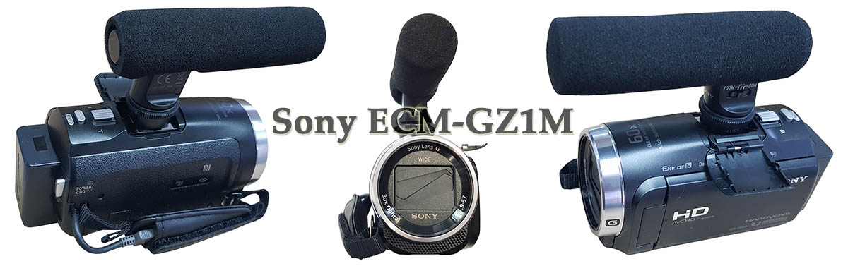 Mikrofon ECM-GZ1M na Sony CX625 ve 3 pohledech Mikrofon ECM-GZ1M na Sony CX625 ve 3 pohledech