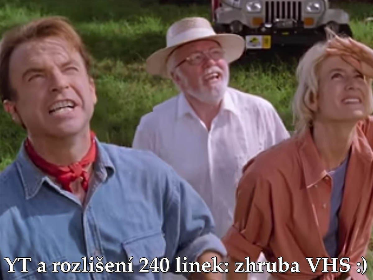 Jurský park - momentka v rozlišení 240 linek: cca VHS Jurský park - momentka v rozlišení 240 linek: cca VHS