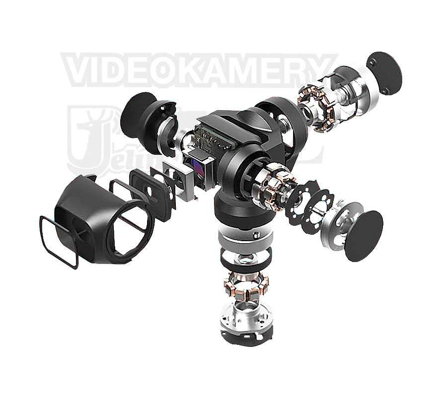 Názorný model soustrojí gyroskopu DJI OSMO Pocket Názorný model soustrojí gyroskopu DJI OSMO Pocket