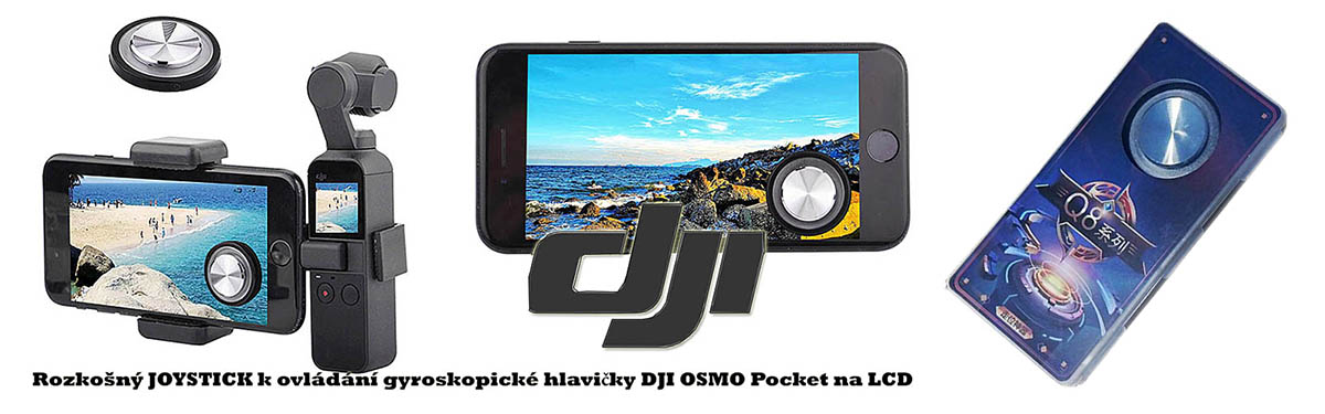 Joystick na displej mobilu k ovládání hlavy gyroskopu Joystick na displej mobilu k ovládání hlavy gyroskopu