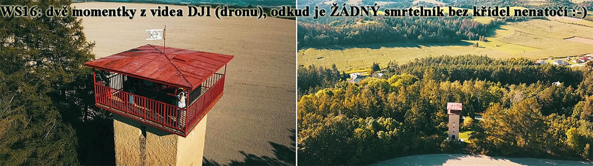 Dvě momentky coby video-políčka z klipů dronu DJI Dvě momentky coby video-políčka z klipů dronu DJI