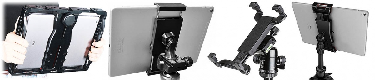 Různé držáky pro nahrávání videozáznamu tabletem Různé držáky pro nahrávání videozáznamu tabletem