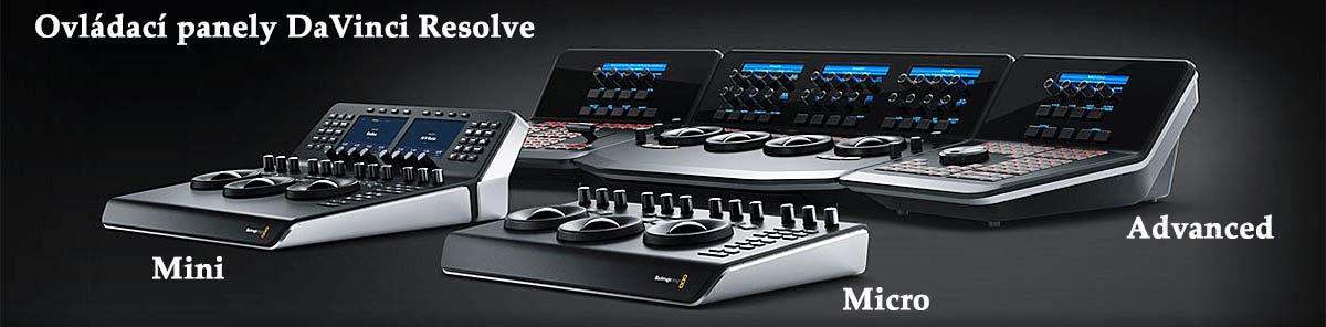 Ovládací panely DaVinci Resolve od BlackMagic Design Ovládací panely DaVinci Resolve od BlackMagic Design