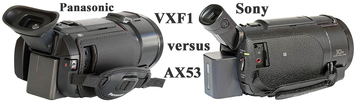 Videokamery Panasonic HC-VXF1 a Sony FDR-AX53 zprava Videokamery Panasonic HC-VXF1 a Sony FDR-AX53 zprava