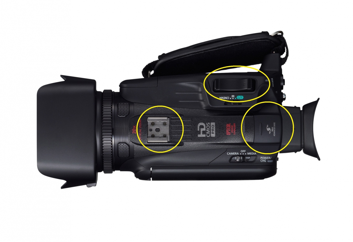 Znázornění detailů nové kamery Canon HF G30 Znázornění detailů nové kamery Canon HF G30