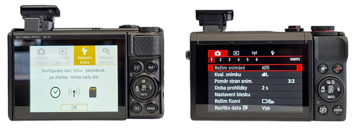 Canon PS-SX740 versus G7X MIII: detail LCD s MENU... Canon PS-SX740 versus G7X MIII: detail LCD s MENU...