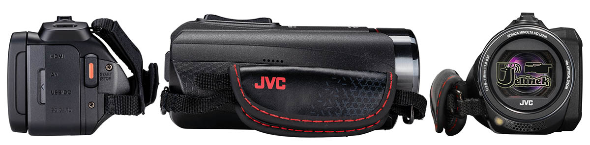 Videokamera JVC GZ-RX625: tělo ve třech pohledech Videokamera JVC GZ-RX625: tělo ve třech pohledech