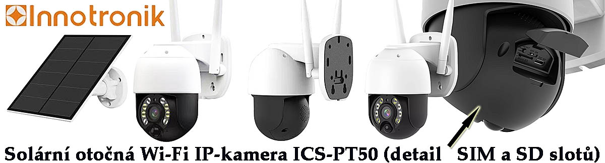 Půlkulatá Wi-Fi IP-kamera INNOTRONIK ICS-PT50... Půlkulatá Wi-Fi IP-kamera INNOTRONIK ICS-PT50...