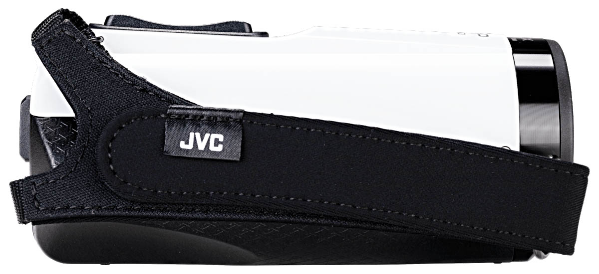 Videokamera JVC GZ-R495 v bílé barvě - řemínek Videokamera JVC GZ-R495 v bílé barvě - řemínek