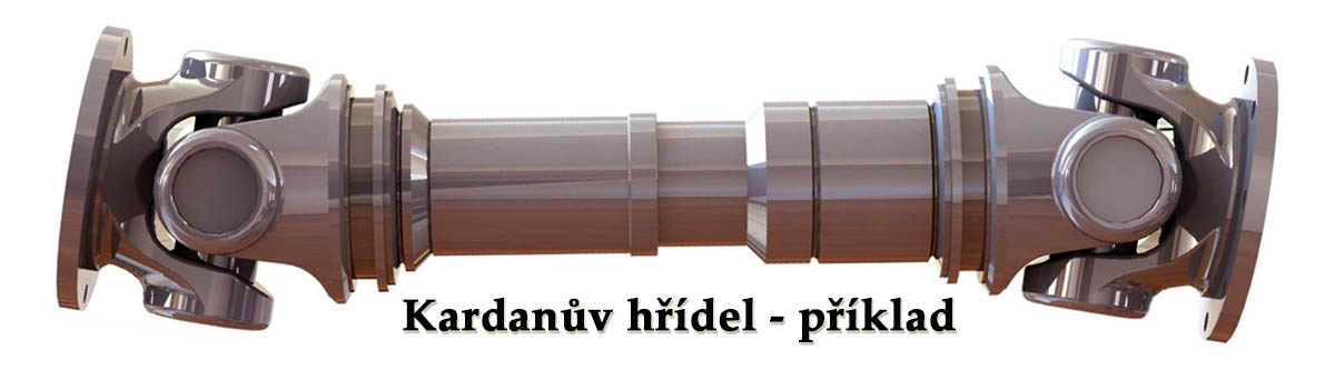 Typický příklad principu: Kardanův systém na 2 hřídele Typický příklad principu: Kardanův systém na 2 hřídele