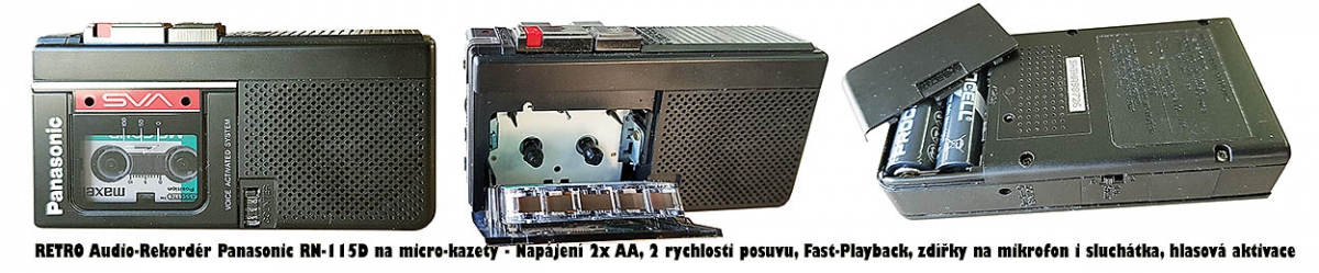 Audi-Rekordér Panasonic RN-115D: záznam na micro-kazety Audi-Rekordér Panasonic RN-115D: záznam na micro-kazety