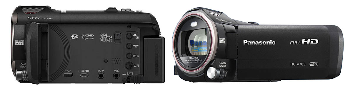 Videokamera Panasonic HC-V785 ve dvou pohledech... Videokamera Panasonic HC-V785 ve dvou pohledech...