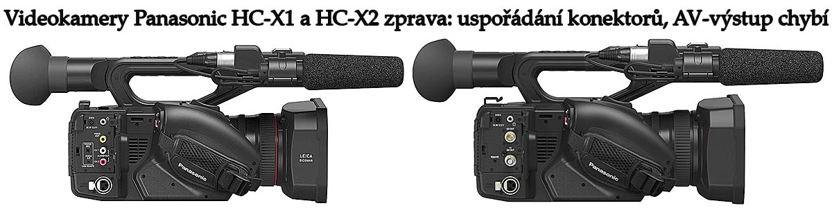 Videokamery Panasonic HC-X1 a HC-X2 - šasi zprava Videokamery Panasonic HC-X1 a HC-X2 - šasi zprava