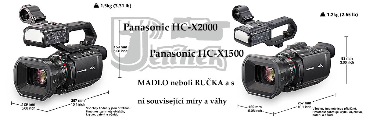 Videokamery Panasonic HC-X1500 a HC-X2000 u sebe Videokamery Panasonic HC-X1500 a HC-X2000 u sebe