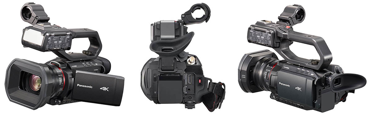 Videokamera Panasonic HC-X2000 ve třech detailech Videokamera Panasonic HC-X2000 ve třech detailech
