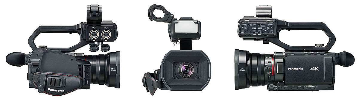 Videokamera Panasonic HC-X2000 ve třech detailech Videokamera Panasonic HC-X2000 ve třech detailech