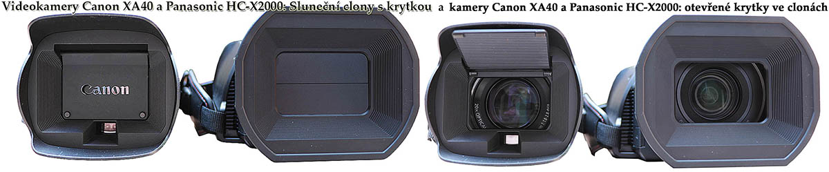 Videokamery Panasonic HC-X2000 a Canon XA40: skla Videokamery Panasonic HC-X2000 a Canon XA40: skla