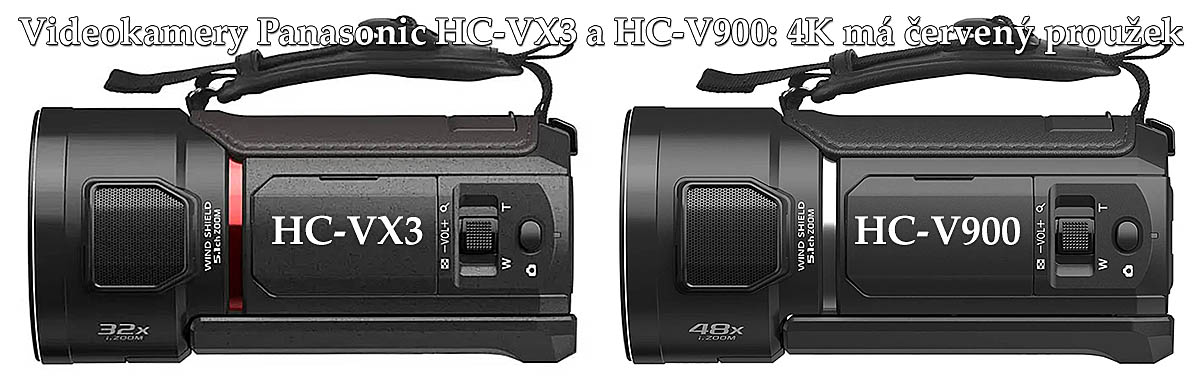 Srovnání designu Videokamer Panasonic VX3 vs. V900 Srovnání designu Videokamer Panasonic VX3 vs. V900