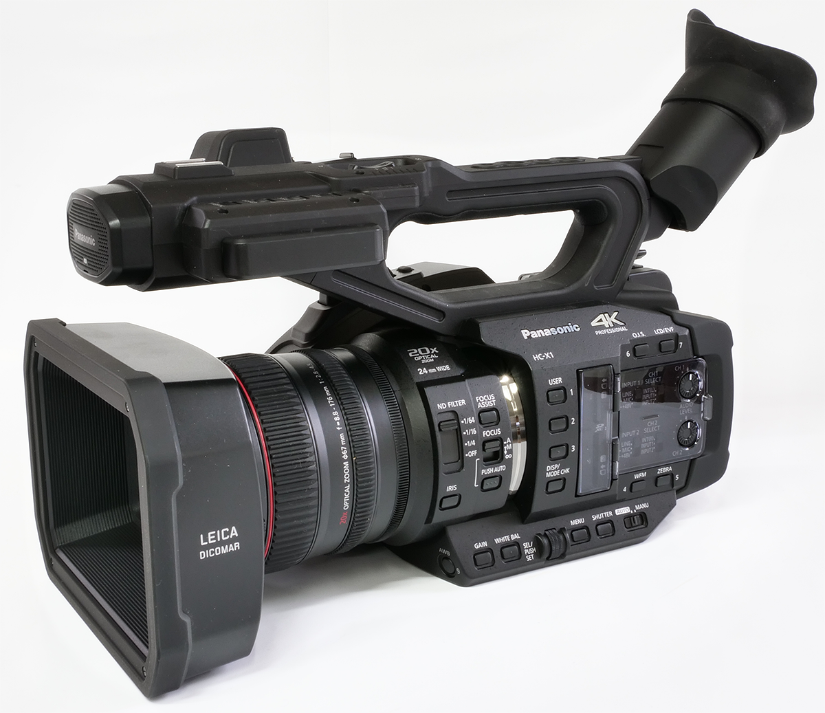 Videokamera Panasonic HC-X1 se zasunutým LCD Videokamera Panasonic HC-X1 se zasunutým LCD