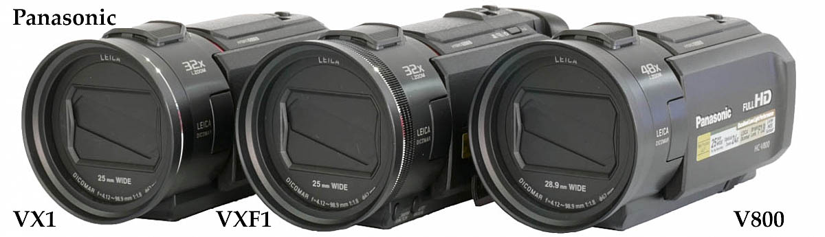 Současné Videokamery Panasonic VX1, VXF1 a V800... Současné Videokamery Panasonic VX1, VXF1 a V800...