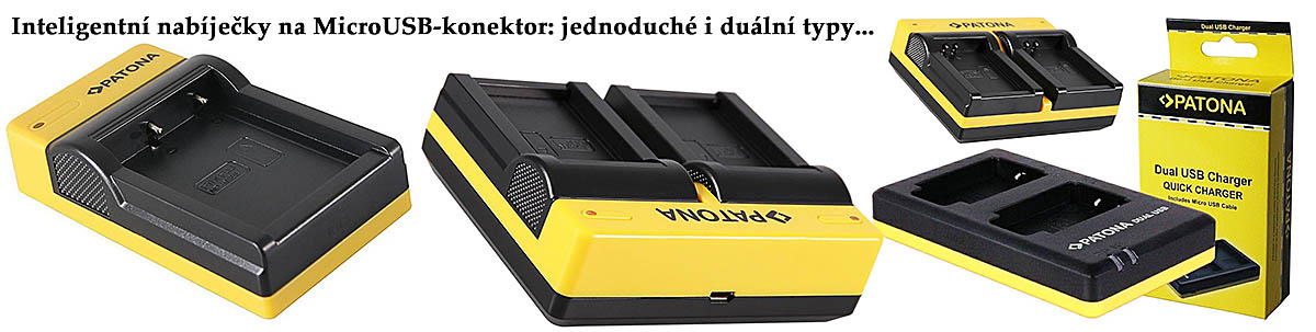 Různé typy geniálních nabíječek Video-Foto značky Patona Různé typy geniálních nabíječek Video-Foto značky Patona