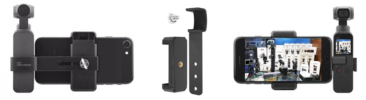 Praktický stojánek-držák na mobil a DJI Osmo Pocket Praktický stojánek-držák na mobil a DJI Osmo Pocket