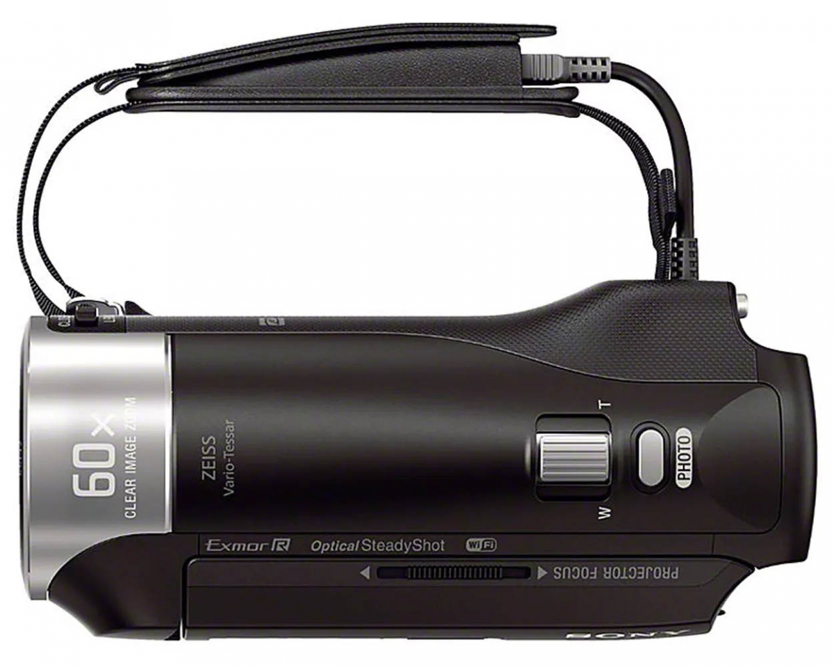 Videokamera Sony HDR-PJ410 v detailu shora Videokamera Sony HDR-PJ410 v detailu shora