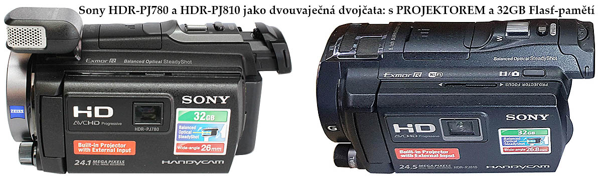 Nejvyšší kamery Sony s Projektorem: PJ780 a PJ810 Nejvyšší kamery Sony s Projektorem: PJ780 a PJ810