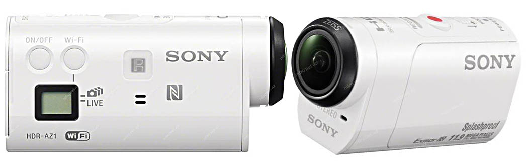 Outdoorová kamerka Sony AZ1 ve dvou pohledech Outdoorová kamerka Sony AZ1 ve dvou pohledech