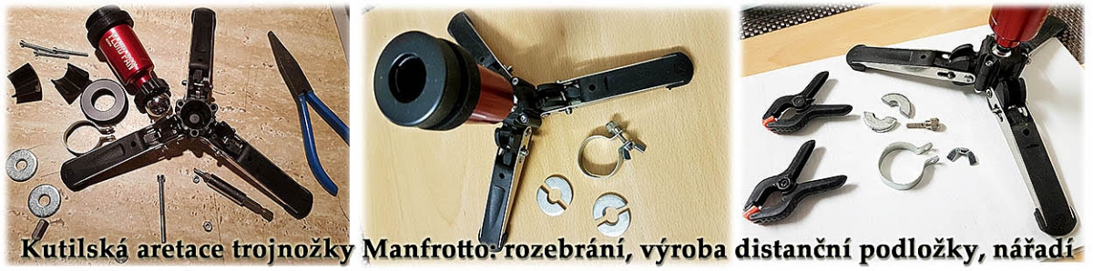 Rozborka trojnožky Manfrotto na jednotlivé dílky... Rozborka trojnožky Manfrotto na jednotlivé dílky...