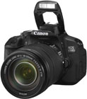 EOS 650D: pohled s vyklopeným bleskem (Klik zvětší)