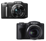 Přední pohled na novinky CANON SX160 IS a SX500 IS (Klik zvětší)