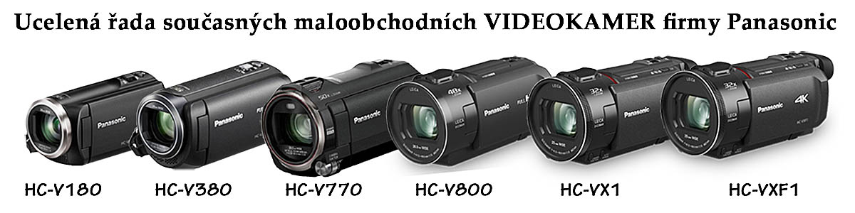 Současná maloobchodní řada VIDEOKAMER Panasonic Současná maloobchodní řada VIDEOKAMER Panasonic