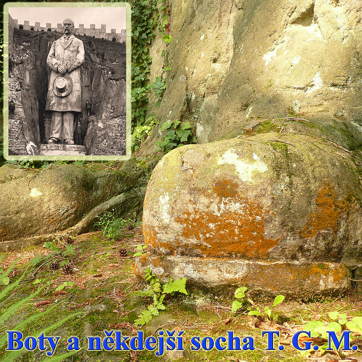Boty a někdejší socha T. G. M. v Rudce u Kunštátu Boty a někdejší socha T. G. M. v Rudce u Kunštátu